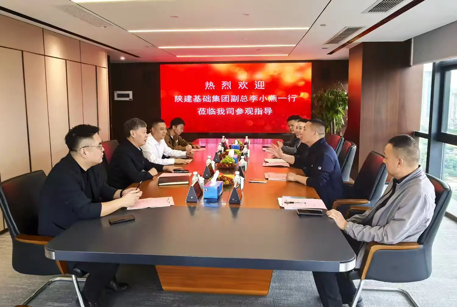 陜建基礎(chǔ)集團(tuán)蒞臨福建路橋集團(tuán)參觀(guān)指導(dǎo)
